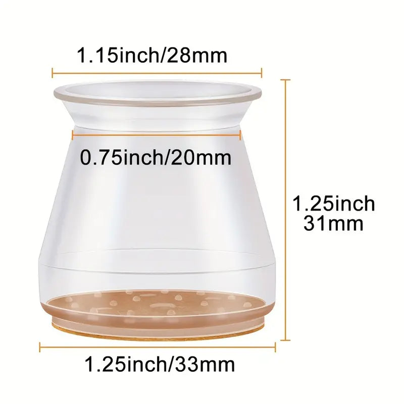 Silicone Chair Leg Protectors (Pack of 6)