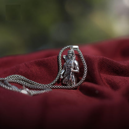 Lord Ram Premium Silver Pendant Chain