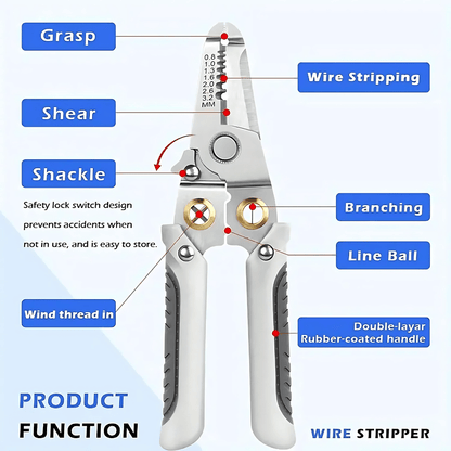 GripLoxio™ Multi-functional Wire Stripper & Cutter